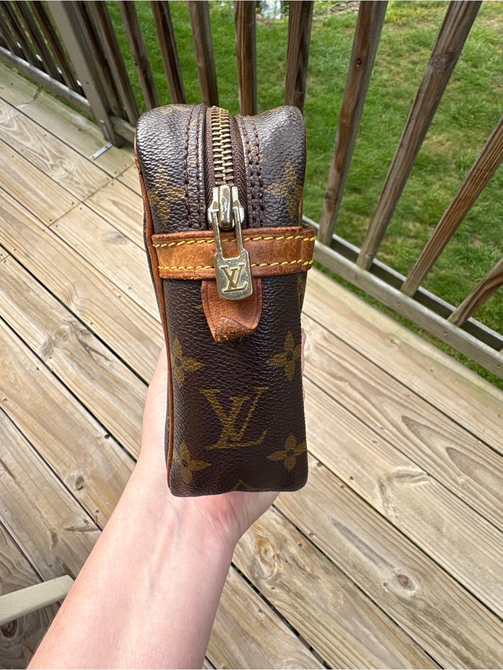 Louis Vuitton Monogram Canvas Compiègne 23 Toiletry Pouch in Brown and Tan - Picture 2 of 8